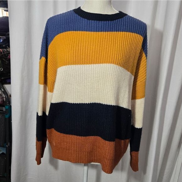 Idem ditto Striped Open Tie Back Sweater Size S/M - Picture 4 of 9